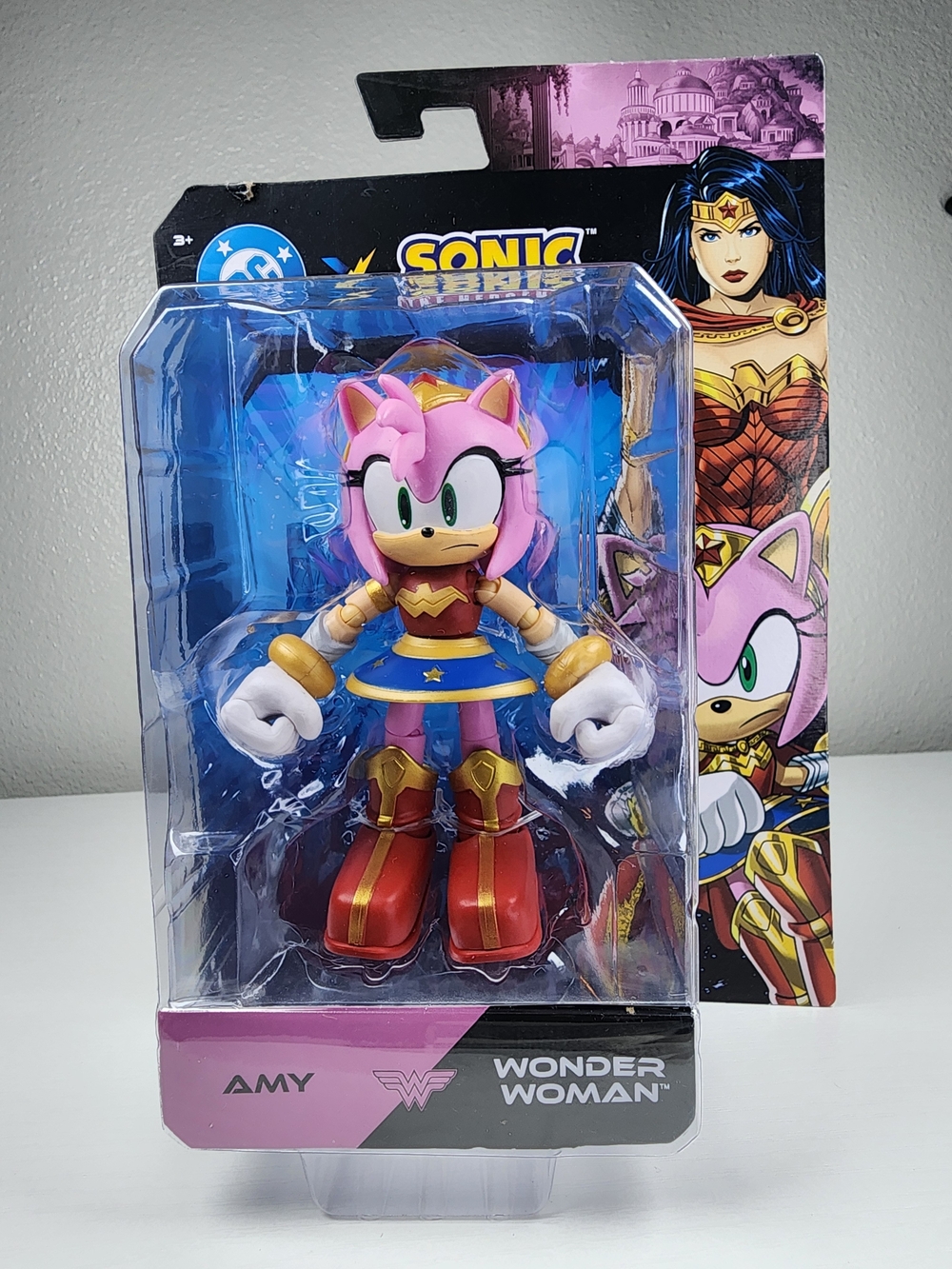 DC Comics Wonder Woman Amy Rose Figure - Pink, Red, Blue, Gold